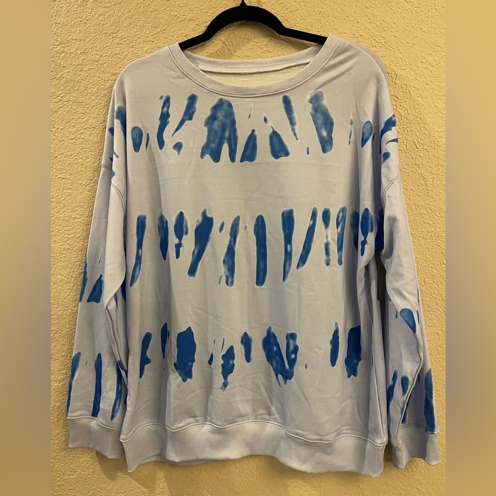 Blue Tie-Dye Sweatshirt